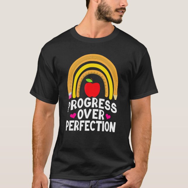 Camiseta Progreso sobre el profesor educador de rendimiento (Anverso)
