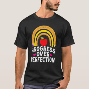 Camiseta Progreso sobre el profesor educador de rendimiento