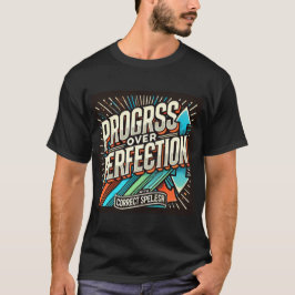 Camiseta Progreso sobre la motivación de la perfección