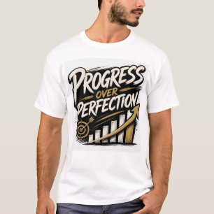 Camiseta Progreso Sobre La Perfección Mentalidad De Crecimi