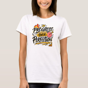 Camiseta Progreso Sobre La Perfección Motivación Inspirador