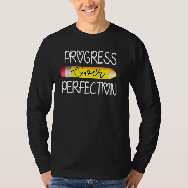 Camiseta Progreso Sobre La Perfección Sped Educador Maestro (Anverso)