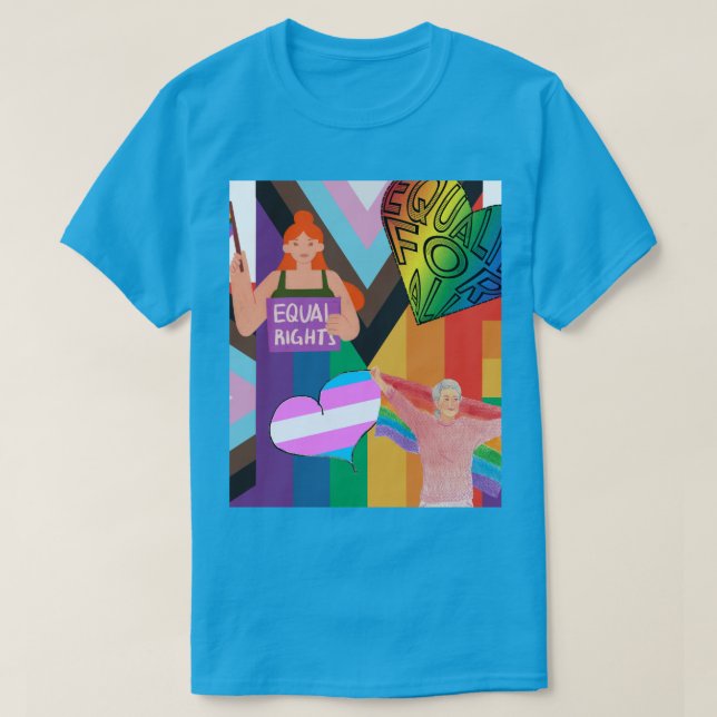 Camiseta Progreso y orgullo (Diseño del anverso)