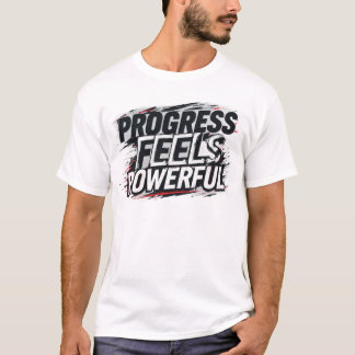 Camiseta Progress Feels Powerful Motivational T-Shirt | Gym
