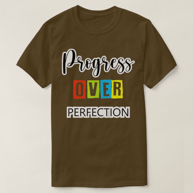 Camiseta Progress Over Motivational Teacher  (112)  (Diseño del anverso)