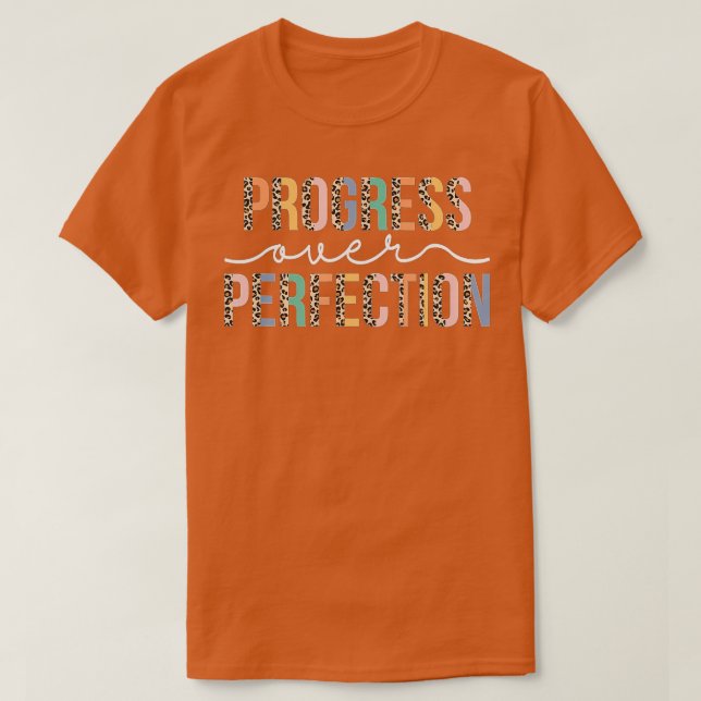 Camiseta Progress Over Motivational Teacher  (62)  (Diseño del anverso)
