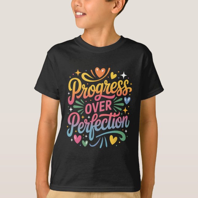Camiseta Progress Over Perfection Back To School Teachers E (Anverso)