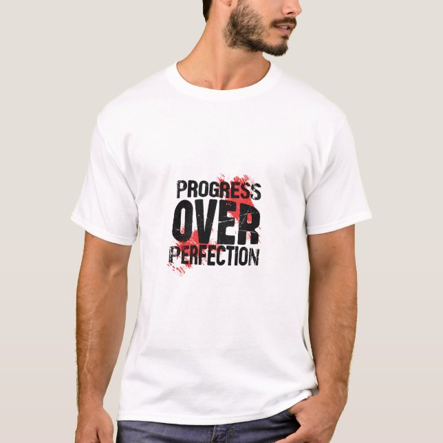 Camiseta Progress Over Perfection - Grunge Edition (Anverso)