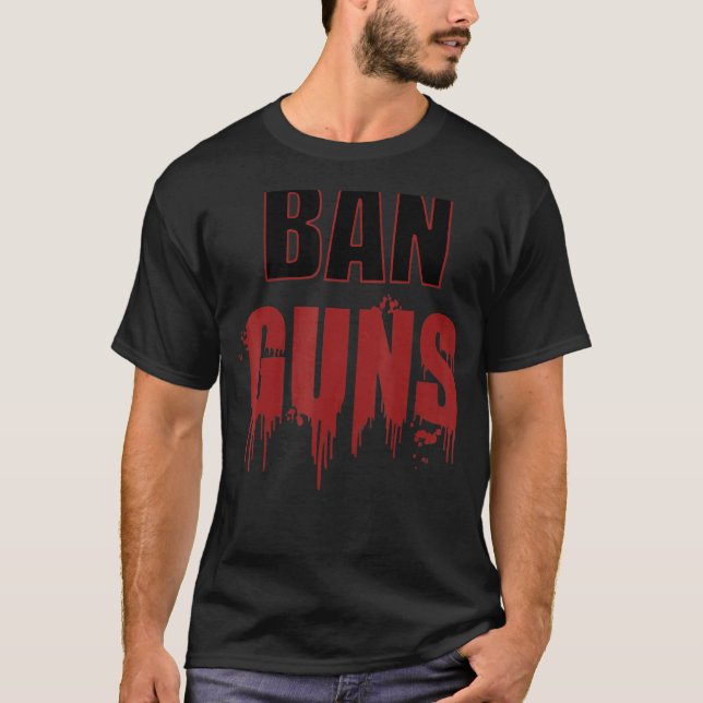 Camiseta Prohibición de armas de fuego Detener violencia te (Anverso)