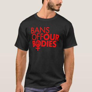 Camiseta Prohibición del puño rojo del poder femenino en nu