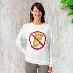 Camiseta Prohibición humorística de alimentos para Rótulos 