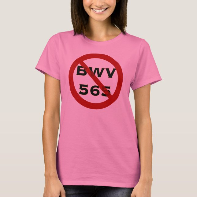 Camiseta prohibida BWV565 (Anverso)