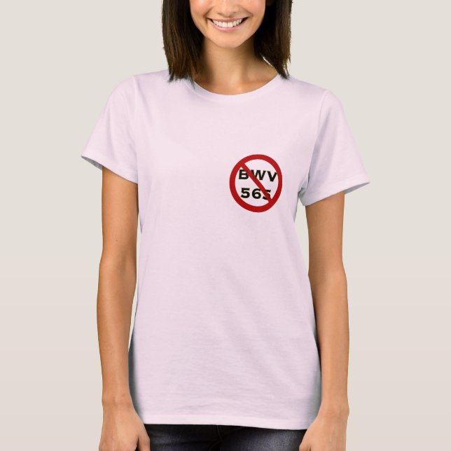 Camiseta prohibida BWV565 (Anverso)