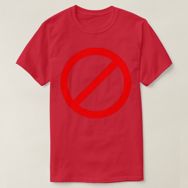 Camiseta prohibido (Diseño del anverso)