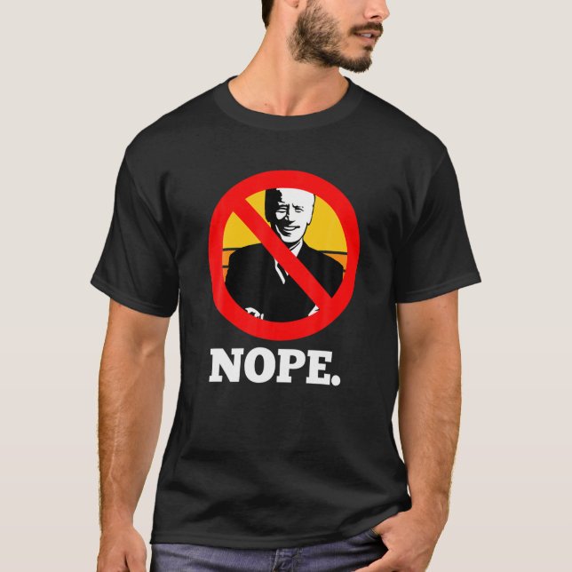 Camiseta Prohibido el Rótulo de círculo sin símbolo Biden N (Anverso)