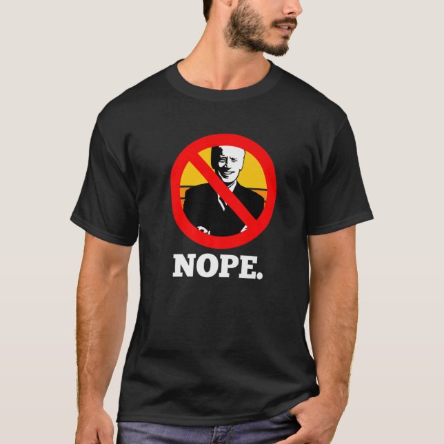 Camiseta Prohibido el Rótulo de círculo sin símbolo Biden N (Anverso)