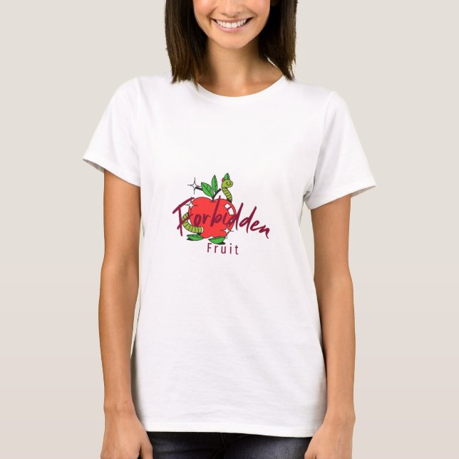 Camiseta Prohibido Fruta Blanca Womans TShirt (Anverso)