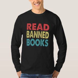 Camiseta Prohibido leer la cita anti-censura retro