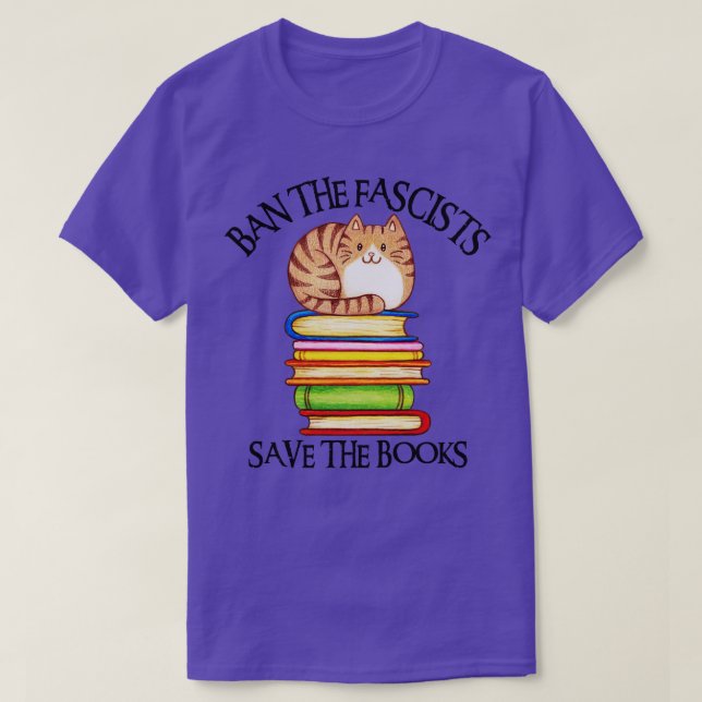 Camiseta Prohibir A Los Fascistas Salvar Los Libros 15 (Diseño del anverso)