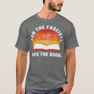 Camiseta Prohibir a los fascistas salvar los libros 4