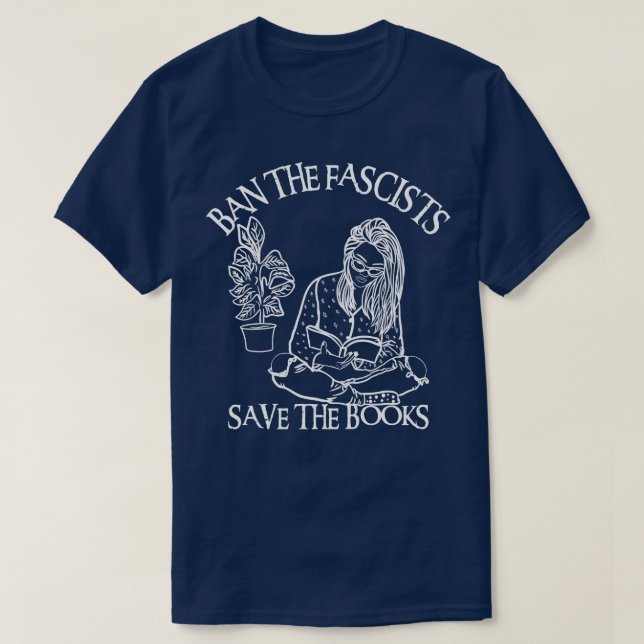 Camiseta Prohibir A Los Fascistas Salvar Los Libros 5 (Diseño del anverso)