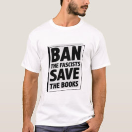 Camiseta Prohibir a los fascistas salvar los libros camiset