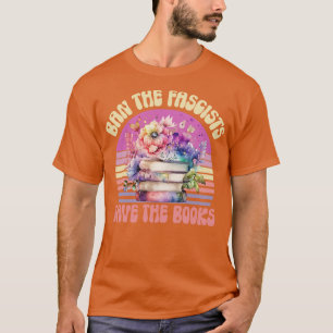 Camiseta prohibir a los fascistas salvar los libros fascist