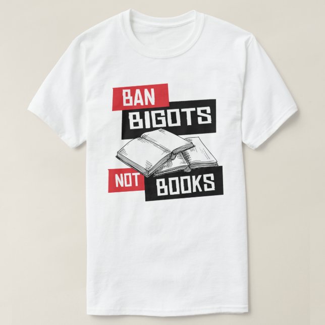 Camiseta Prohibir a los intolerantes no a los libros (Diseño del anverso)