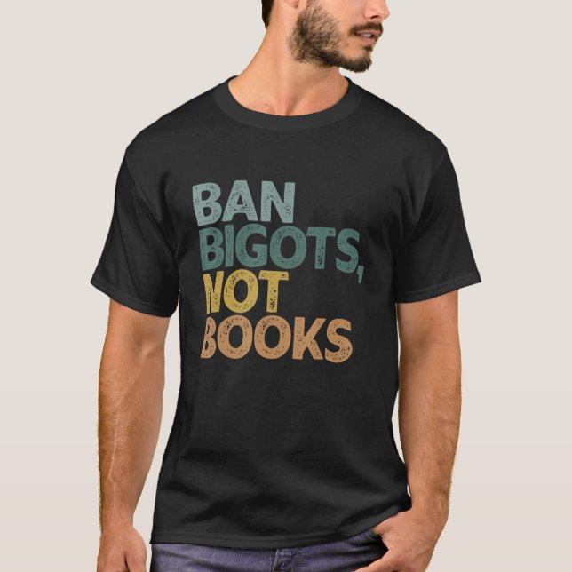 Camiseta Prohibir a los intolerantes no a los libros Libros (Anverso)