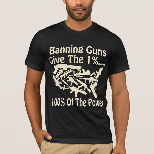 Camiseta Prohibir Las Armas Le Da Al 1% De La Potencia # (Anverso)