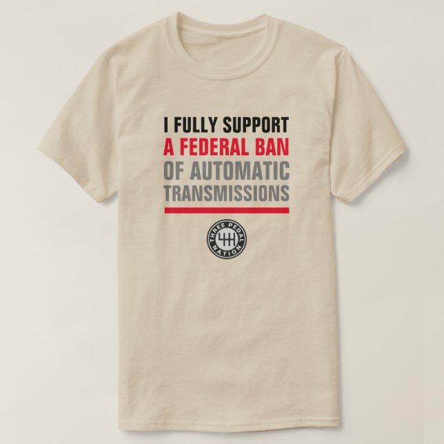 CAMISETA PROHIBIR LAS TRANSMISIONES AUTOMÁTICAS (Diseño del anverso)