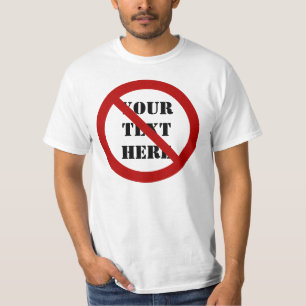 Camiseta Prohibir o prohibir símbolo