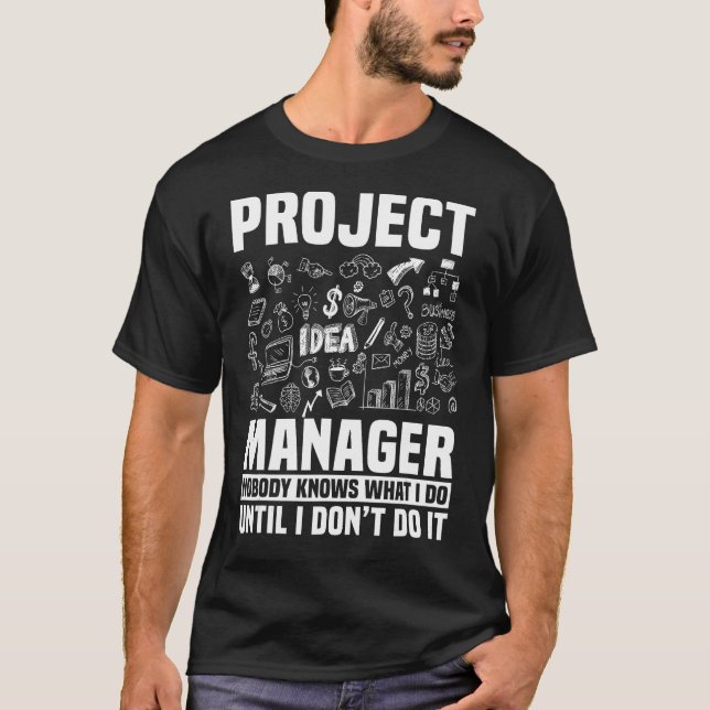 Camiseta Project Manager Leader Employee Excutación de Plan (Anverso)