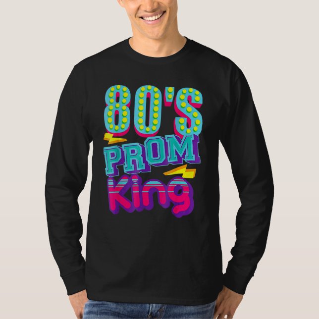 Camiseta Prom King Disco Throwback Nostalgic de 80 (Anverso)