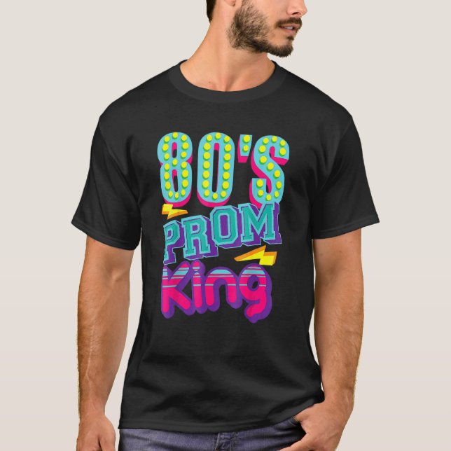Camiseta Prom King Disco Throwback Nostalgic de 80 (Anverso)