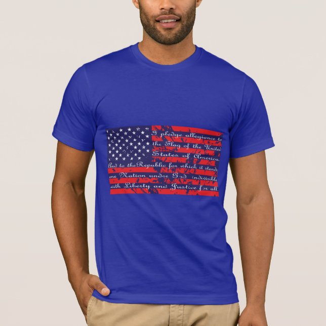 Camiseta Promesa de Alegancia Bandera Americana (Anverso)