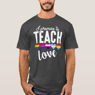 Camiseta Promesa De Maestros Para Enseñar Orgullo De Amor A