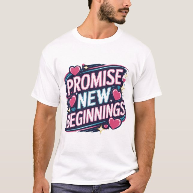 Camiseta Promesa nuevos comienzos diseño Inspirador (Anverso)