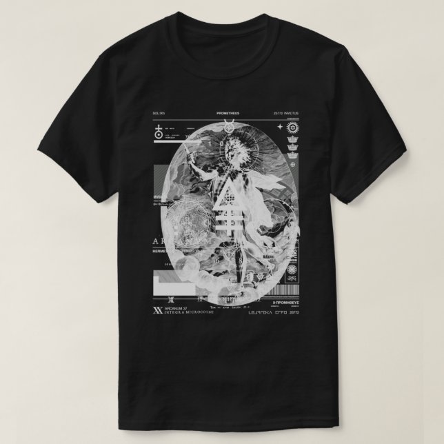Camiseta PROMETHEUS  Sol Invictus  Apollo  Alchemy Occult  (Diseño del anverso)