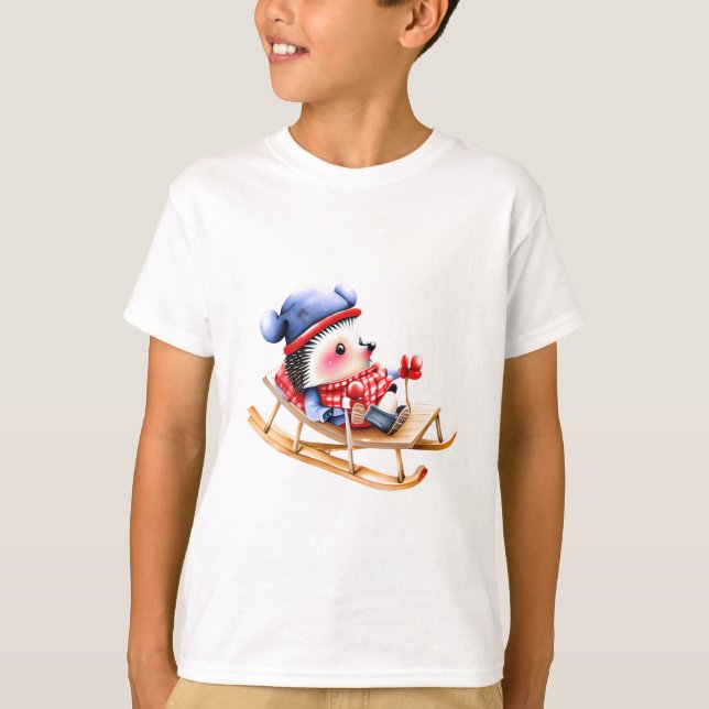 Camiseta Prometida. Navidades cuelgan a la basura en un esc (Anverso)