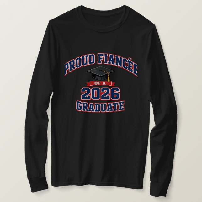 Camiseta Prometida orgullosa de un graduado en 2026 | Varsi (Anverso del diseño)