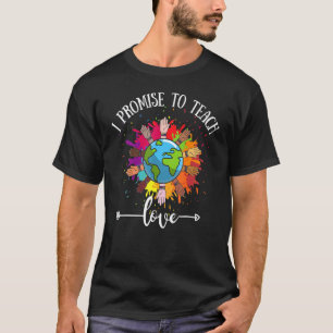 Camiseta Prometo Enseñar Amor, Diversidad, Igualdad Y Lg