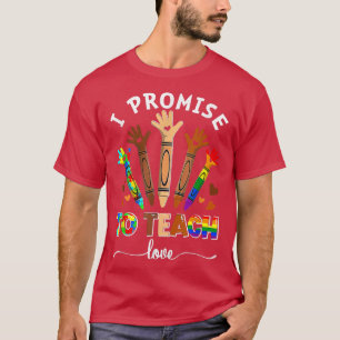Camiseta Prometo Enseñar Amor Orgullo LGBTQ Orgullo Orgullo