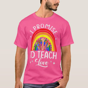 Camiseta Prometo Enseñar El Autismo Arcoiris Melanin LGB