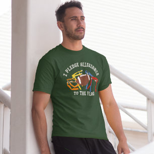 Camiseta Prometo lealtad al gráfico de fútbol de la bandera