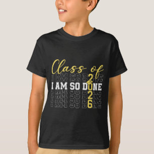 Camiseta Promoción de 2026 ya terminé gorra de graduación d