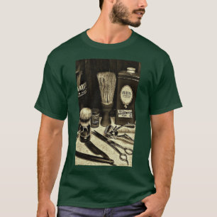 Camiseta promoción de barbería vintage