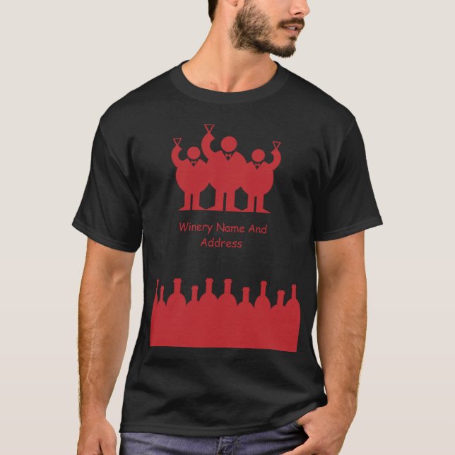 Camiseta Promoción de eventos de prueba de vinos (Anverso)