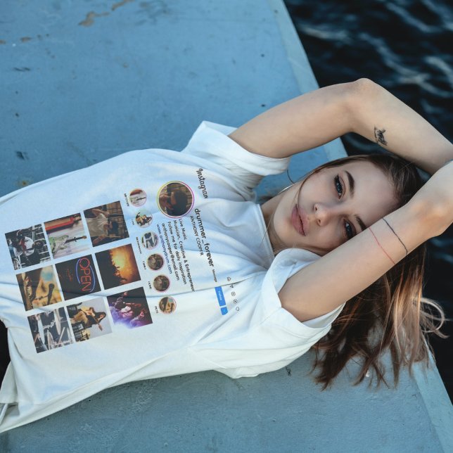 Camiseta Promoción de la cuadrícula fotográfica de collage  (Subido por el creador)