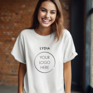 Camiseta Promoción de marca de su empresa con nombre